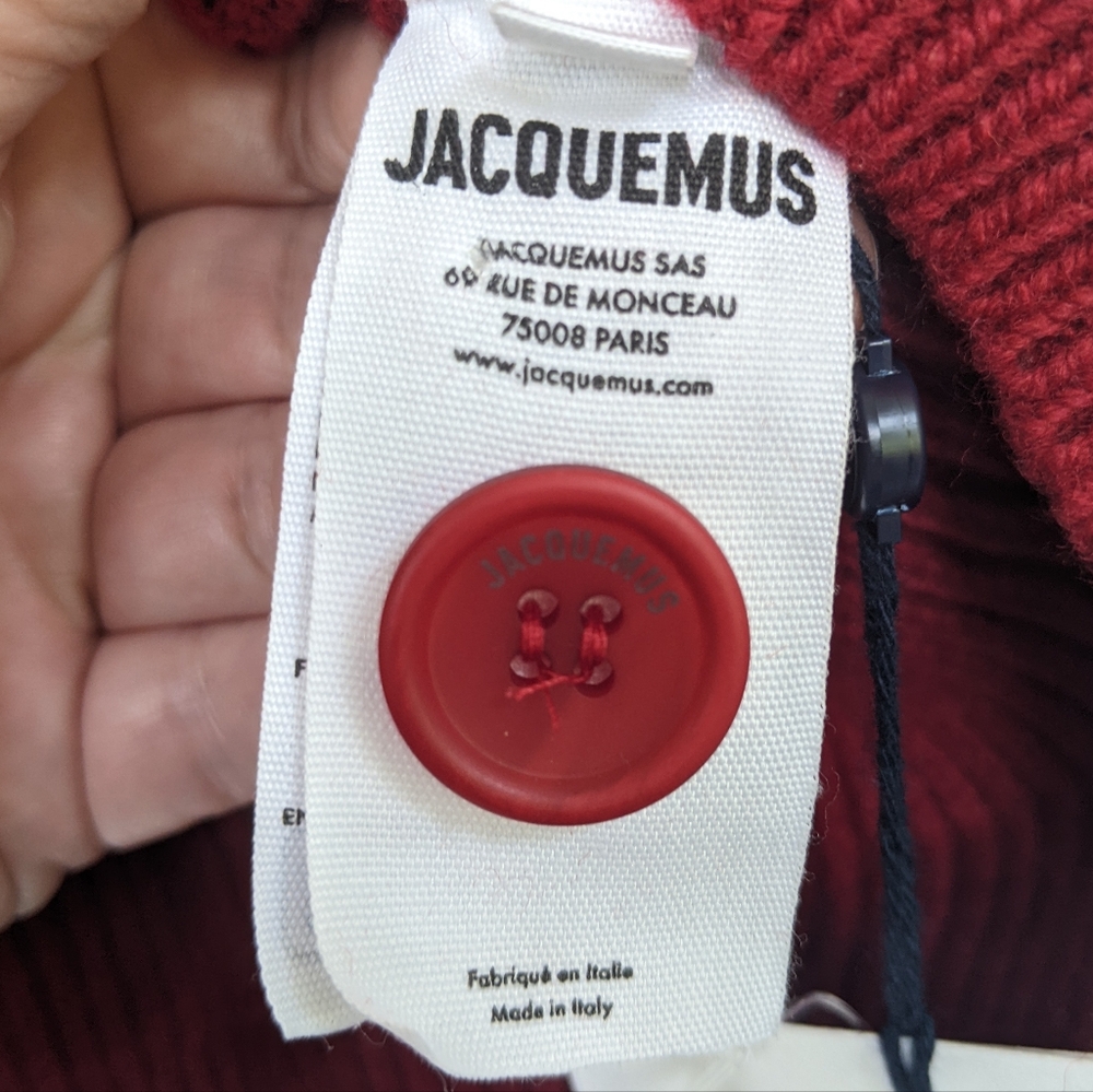 Jacquemus Sweater Woman Red La Maille Vega Size EU 40 US 8 - Picture 6 of 10